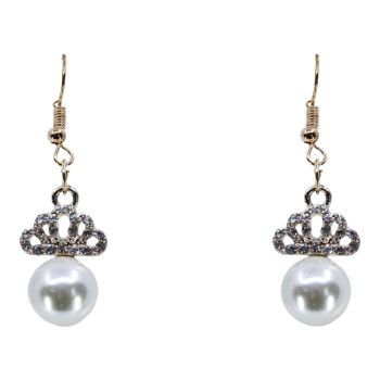 Venetti Diamante & Pearl Pierced Drop Earrings (£0.50 per pair)