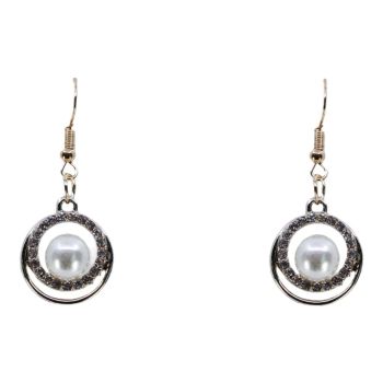 Venetti Diamante & Pearl Pierced Drop Earrings (£0.60 per pair)