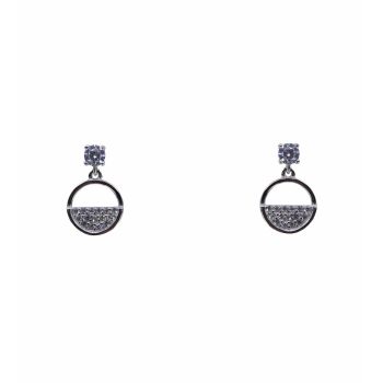 Silver Clear CZ Drop Earrings (£4.40 per pair)
