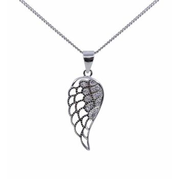 Silver Clear CZ Wing Pendant (£5.90 Each)