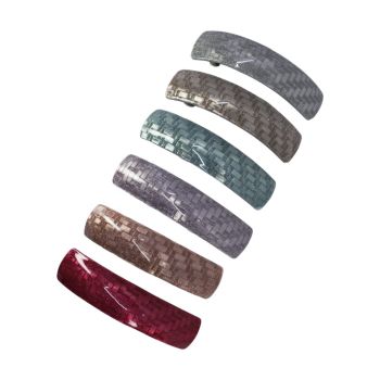 Pearlized Abstract Acrylic Ladies French Clip ( £0.40 Each )