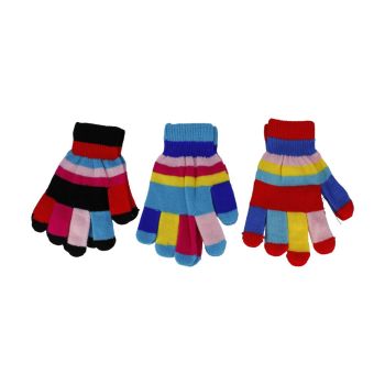 Ladies Multi Coloured Knitted Glove (£0.60 Each )