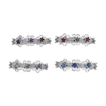 Silver Coloured Plated crystal French Clip (£0.45 Each )