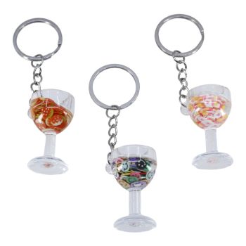 Assorted Cocktail Glass Keyrings (£0.35p Each)
