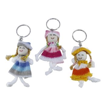 Assorted Girl Doll Keyrings (£0.25 Each)