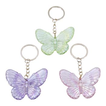 Assorted Butterfly Keyrings (£0.30 Each)