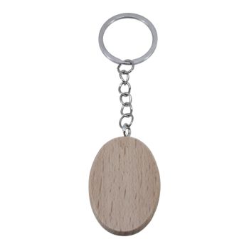 Wooden Oval Keyrings (£0.30p Each)