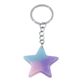 Multicolour Glitter Star Keyrings (£0.30p Each)