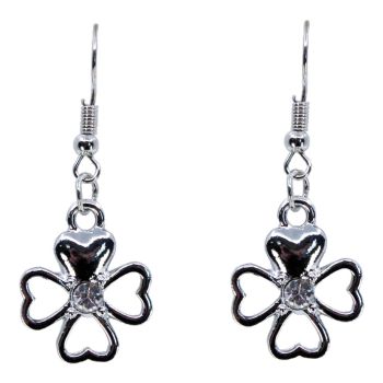Venetti Diamante Hearts Flower Drop Earrings (£0.40p per pair)