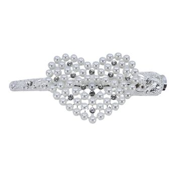 Diamante & Pearl Heart Concord Clip (£1.40 Each)