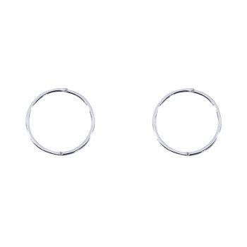 Silver 14mm Plain Hinged Sleeper Earrings (£2.50 per pair)