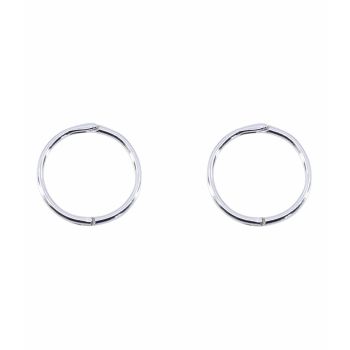 Silver 12mm Plain Hinged Sleeper Earrings (£2.30 per pair)