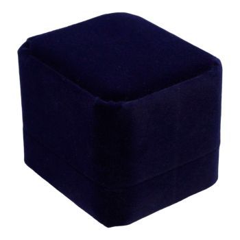 Navy Velvet Ring Box