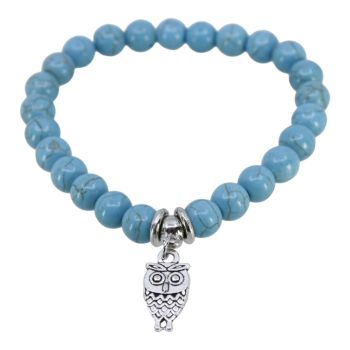 Turquoise Owl Charm Bracelet (£0.50p Each)