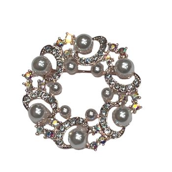 Ladies Pearl And Crystal Wreath Style (£1.40 Each )