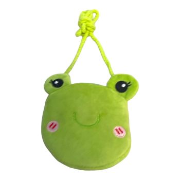 Kids Velvet Frog Purse On Shoulder Strap -(£0.55 Each )
