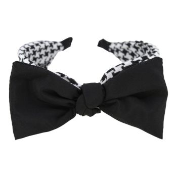 Wide Houndstooth Bow Alice Band (£1.40 Each)