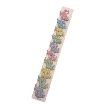 Girls Glitter Crown On Fabric Covered Concord Clip In Pastel colours (£0.30 Each )