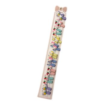 Girls Assorted Cat Summer Fabric Covered Concord Clips -(£0.35 per pair )