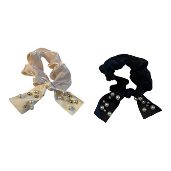 Ladies satin Bow Scrunchies -(£0.45 Each )