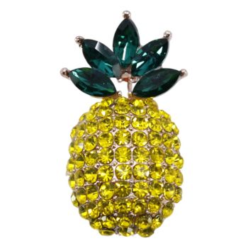 Diamante Pineapple Brooch (£1.20 Each)