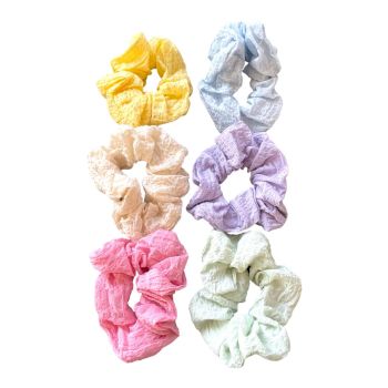 Textured Girls Summer Pastel scrunchies -(£0.20 Each )