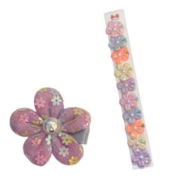 Girls Fabric Daisy Concord With Daisy Sequins -(£0.30 Each )