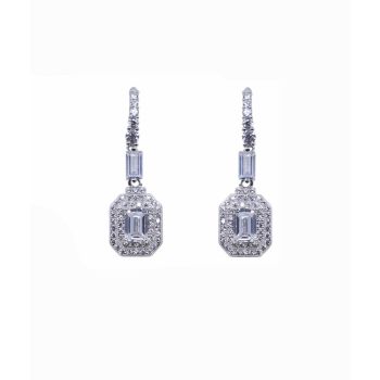 Silver Clear CZ Drop Earrings (£8.50 per pair)