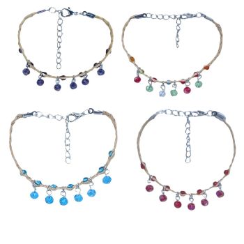 Raffia Glass Bead  Friendship bracelets-(£0.45 Each )