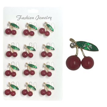Ladies Cherry Brooch- (£0.40 Each )