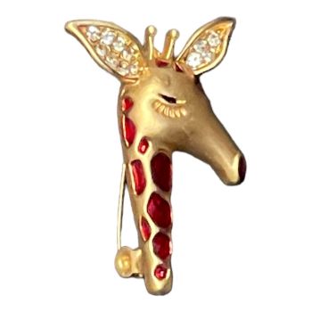 Gold Colour Pated Ladies Giraffe Brooch -(£1.20 Each )