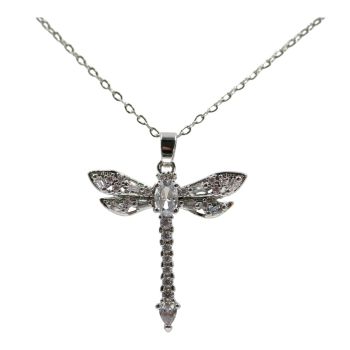 Diamante Dragonfly Pendant