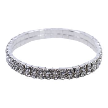 2-Row Diamante Expandable Bracelet