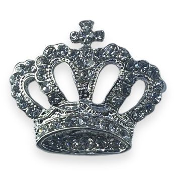 Diamante Crown Brooch