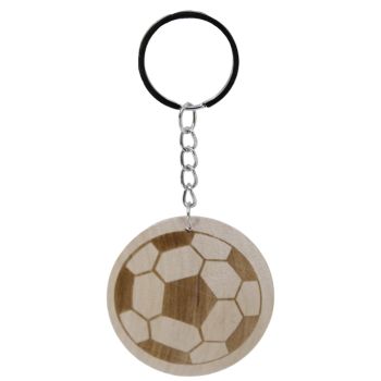 Wooden Football Keyrings
