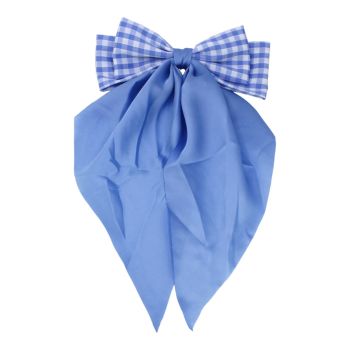 Large gingham and satin bow French clips.
