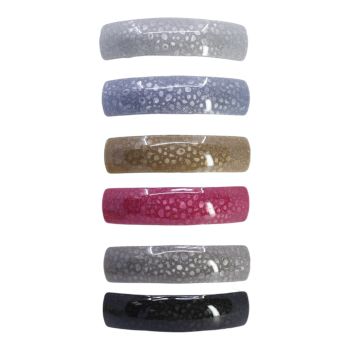 Ladies acrylic glitter French clips.
