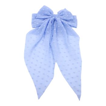 Large fabric bow French clips.
