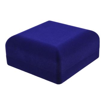 Navy velvet universal box with a Navy satin interior and Navy velvet inner.
