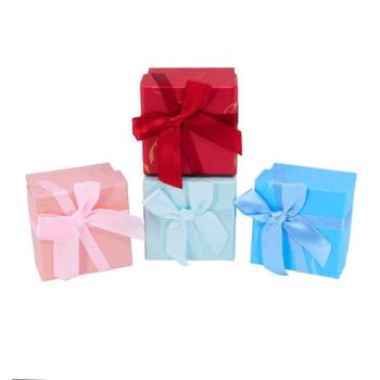 Assorted Card &amp; Ribbon Bow Ring Boxes (25p Each)