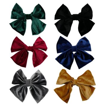 Assorted Velvet Bow Concord Clips