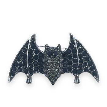 Diamante bat brooch with genuine crystal stones in Black Diamond and Jet .

Sold as a pack of 3 

Size approx 5 x 3.5 cm .