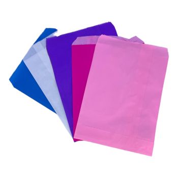 paper gift bag or party bag available in baby pink , royal ,fuchsia purple and white 