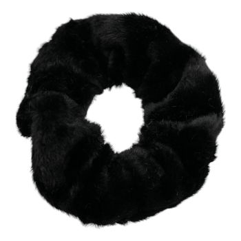 Black Faux Fur Scrunchies
