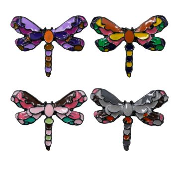 Assorted Enamelled Dragonfly Brooches