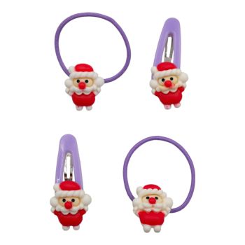 Girls acrylic Christmas themed bendies and elastic set, in assorted designs and colours.
