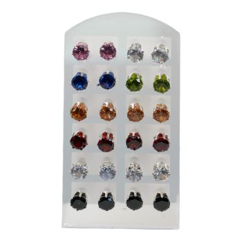 Assorted Diamante Pierced Stud Earring Stand