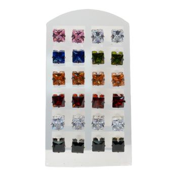 Assorted Diamante Pierced Stud Earring Stand