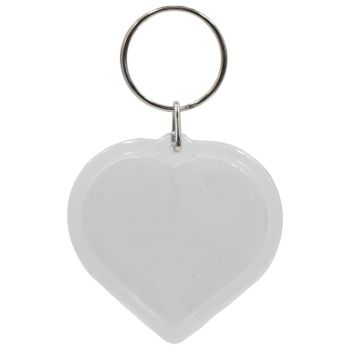 Clear Heart Shaped Photo Keyrings