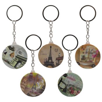 Assorted Landmark Mirror Keyrings